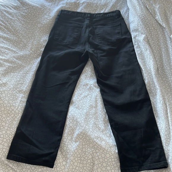 Oak and Fort high waisted black jeans straight cut cropped size M - Picture 2 of 3